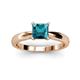 2 - Adsila Princess Cut London Blue Topaz Solitaire Engagement Ring 