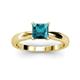 2 - Adsila Princess Cut London Blue Topaz Solitaire Engagement Ring 