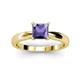 2 - Adsila Princess Cut Iolite Solitaire Engagement Ring 
