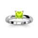 3 - Adsila Princess Cut Peridot Solitaire Engagement Ring 