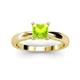 2 - Adsila Princess Cut Peridot Solitaire Engagement Ring 