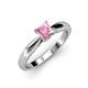 4 - Adsila Princess Cut Pink Tourmaline Solitaire Engagement Ring 