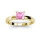 3 - Adsila Princess Cut Pink Tourmaline Solitaire Engagement Ring 