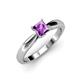 3 - Adsila Princess Cut Amethyst Solitaire Engagement Ring 