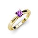 4 - Adsila Princess Cut Amethyst Solitaire Engagement Ring 