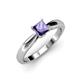 4 - Adsila Princess Cut Iolite Solitaire Engagement Ring 