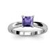 3 - Adsila Princess Cut Iolite Solitaire Engagement Ring 