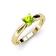 4 - Adsila Princess Cut Peridot Solitaire Engagement Ring 