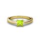 1 - Adsila Princess Cut Peridot Solitaire Engagement Ring 