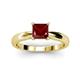 3 - Adsila Princess Cut Red Garnet Solitaire Engagement Ring 