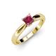 4 - Adsila Princess Cut Rhodolite Garnet Solitaire Engagement Ring 