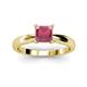 2 - Adsila Princess Cut Rhodolite Garnet Solitaire Engagement Ring 
