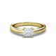 Adsila Lab Created White Sapphire Solitaire Ring 