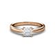 Adsila Lab Created White Sapphire Solitaire Ring 