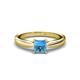 1 - Adsila Princess Cut Blue Topaz Solitaire Engagement Ring 