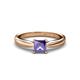 1 - Adsila Princess Cut Iolite Solitaire Engagement Ring 