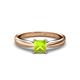 1 - Adsila Princess Cut Peridot Solitaire Engagement Ring 
