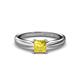 1 - Adsila Lab Created Yellow Sapphire Solitaire Ring 