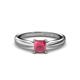 1 - Adsila Princess Cut Rhodolite Garnet Solitaire Engagement Ring 