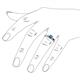 6 - Adsila Princess Cut Blue Topaz Solitaire Engagement Ring 