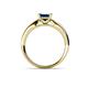 5 - Adsila Princess Cut Blue Topaz Solitaire Engagement Ring 