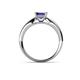 5 - Adsila Princess Cut Iolite Solitaire Engagement Ring 