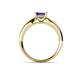 5 - Adsila Princess Cut Iolite Solitaire Engagement Ring 