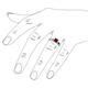 6 - Adsila Princess Cut Red Garnet Solitaire Engagement Ring 