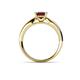 5 - Adsila Princess Cut Red Garnet Solitaire Engagement Ring 