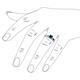 6 - Adsila Princess Cut Blue Diamond Solitaire Engagement Ring 