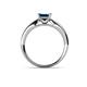 5 - Adsila Princess Cut Blue Topaz Solitaire Engagement Ring 