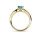 5 - Adsila Princess Cut London Blue Topaz Solitaire Engagement Ring 