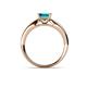 5 - Adsila Princess Cut London Blue Topaz Solitaire Engagement Ring 