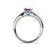 5 - Adsila Princess Cut Amethyst Solitaire Engagement Ring 