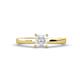 1 - Annora Princess Cut Lab Created White Sapphire Solitaire Engagement Ring 