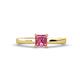 1 - Annora Princess Cut Pink Tourmaline Solitaire Engagement Ring 