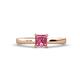 1 - Annora Princess Cut Pink Tourmaline Solitaire Engagement Ring 
