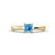 1 - Annora Princess Cut Blue Topaz Solitaire Engagement Ring 