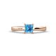 1 - Annora Princess Cut Blue Topaz Solitaire Engagement Ring 