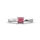 1 - Annora Princess Cut Rhodolite Garnet Solitaire Engagement Ring 