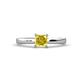 1 - Annora Princess Cut Lab Created Yellow Sapphire Solitaire Engagement Ring 
