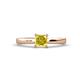 1 - Annora Princess Cut Lab Created Yellow Sapphire Solitaire Engagement Ring 