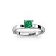 3 - Annora Princess Cut Emerald Solitaire Engagement Ring 