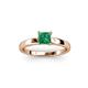 3 - Annora Princess Cut Emerald Solitaire Engagement Ring 