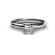1 - Bianca Princess Cut Diamond Solitaire Engagement Ring 