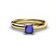 1 - Bianca Princess Cut Blue Sapphire Solitaire Engagement Ring 