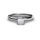 1 - Bianca Lab Created White Sapphire Solitaire Ring 