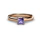 1 - Bianca Princess Cut Iolite Solitaire Engagement Ring 