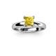 2 - Bianca Lab Created Yellow Sapphire Solitaire Ring 