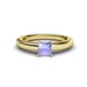 1 - Kyle Princess Cut Tanzanite Solitaire Engagement Ring 